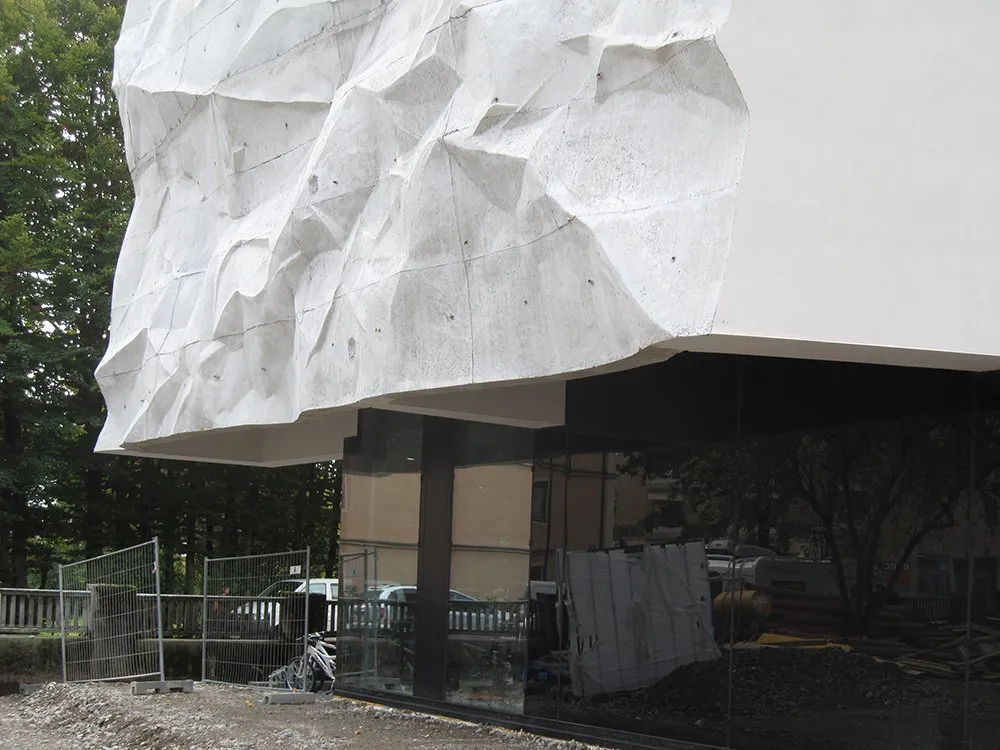 Zerknitterte Wand